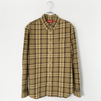 Supreme Plaid Flannel Shirt "Tan" (24FW)