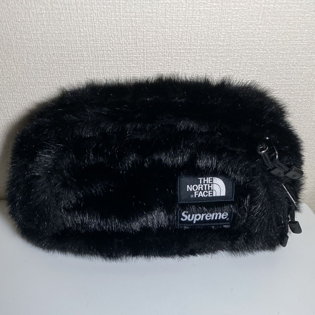 Supreme x The North Face Faux Fur Waist Bag "Black" NM82093I / NF0A5G87