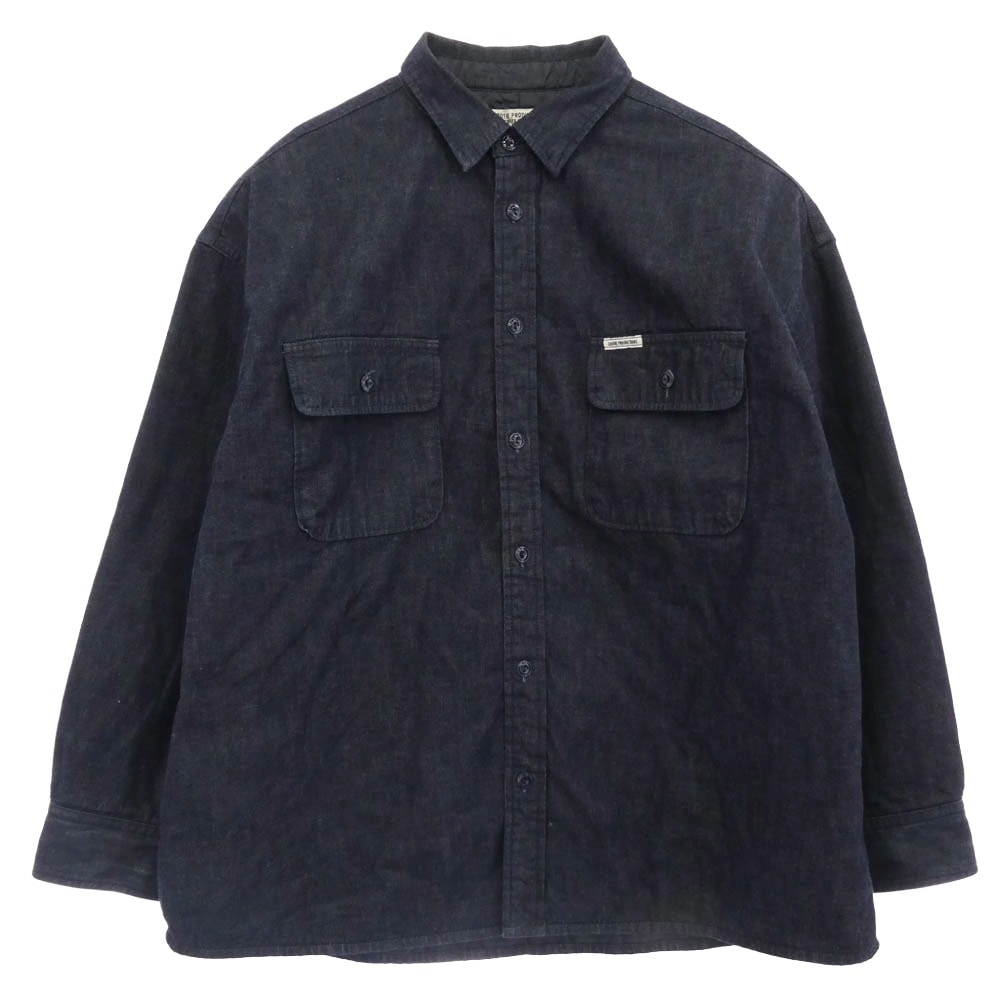COOTIE クーティー ジャケット Denim Quilting Shirt Jacket デニム キルティング シャツ ジャケット ネイビー系 L【中古】