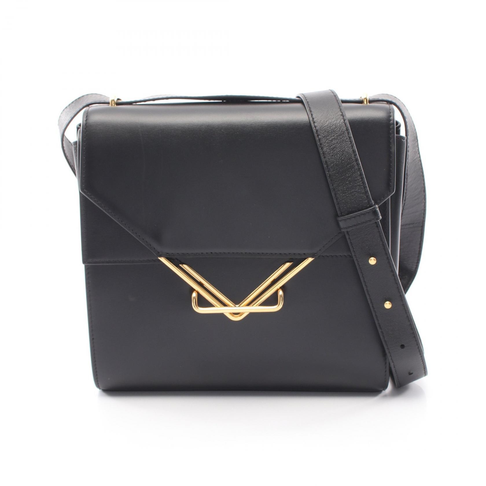 ボッテガヴェネタ BOTTEGA VENETA ザ クリップ ショルダーバッグ バッグ レザー レディース ブラック系 【中古】