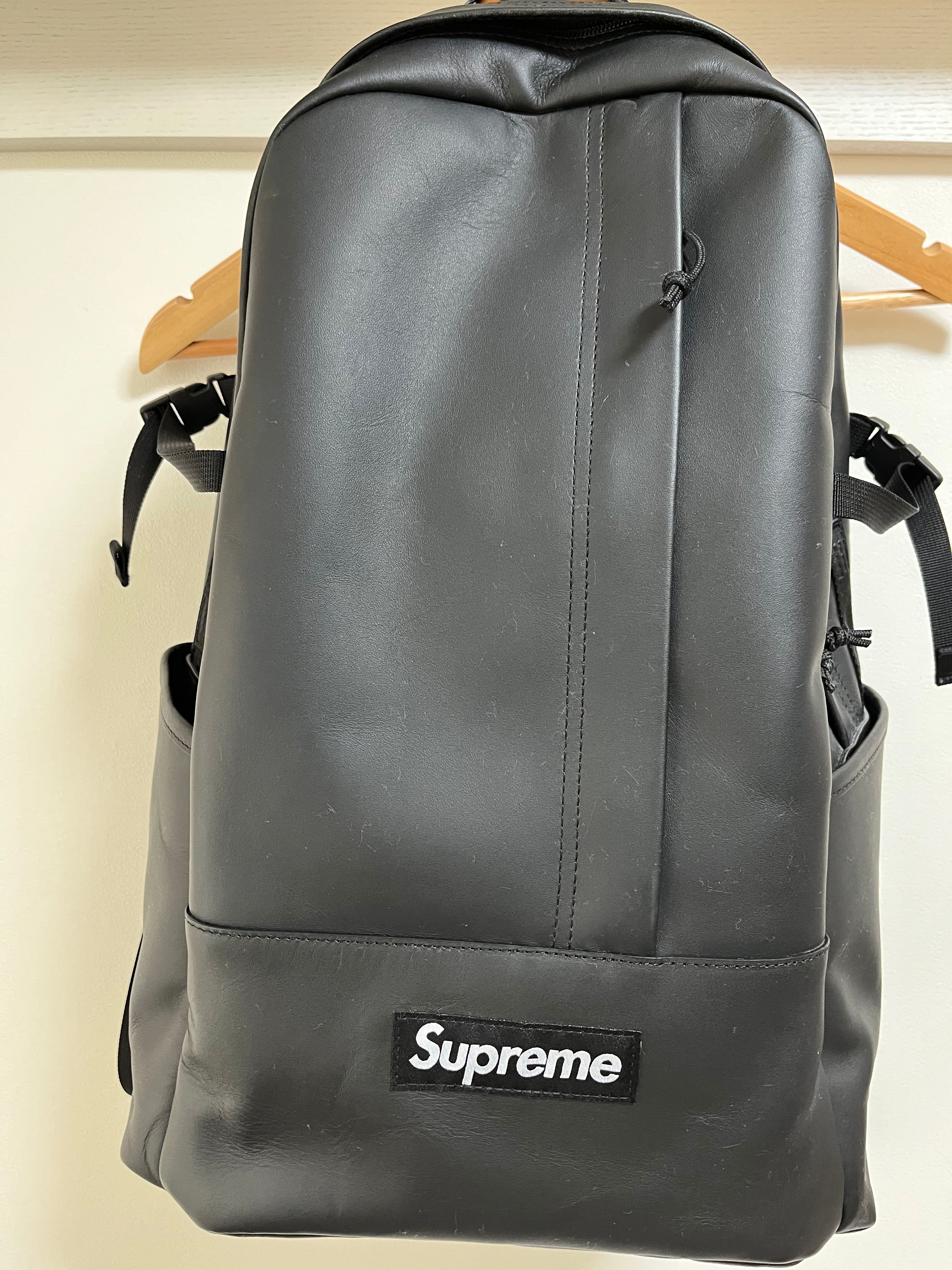 Supreme Leather Backpack "Black"