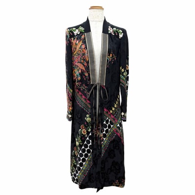 極美品 エトロ コート Jacquard Duster Coat IT 40