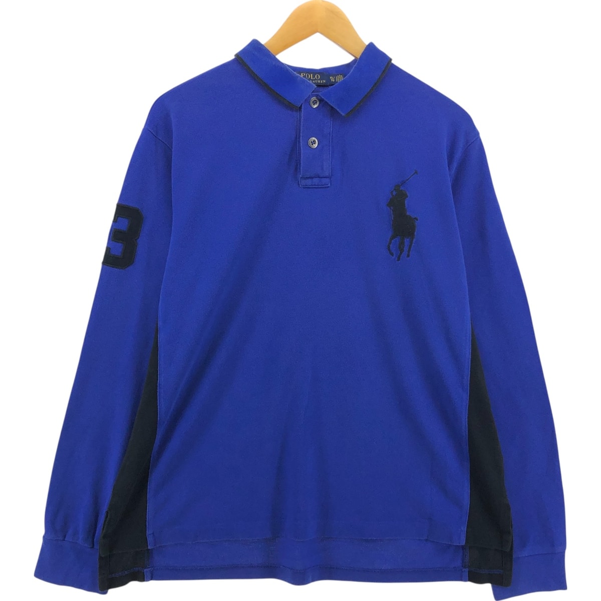 古着 ラルフローレン Ralph Lauren POLO RALPH LAUREN CUSTOM SLIM FIT ビッグポニー 長袖 ポロシャツ メンズXL相当/eaa559633