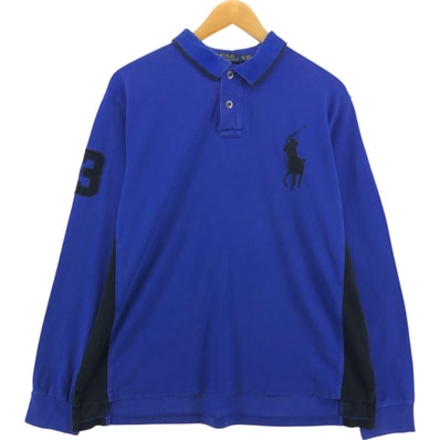 古着 ラルフローレン Ralph Lauren POLO RALPH LAUREN CUSTOM SLIM FIT ビッグポニー 長袖 ポロシャツ メンズXL相当/eaa559633