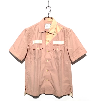 Sacai 21SS Cotton Nylon Oxford Shirt PINK