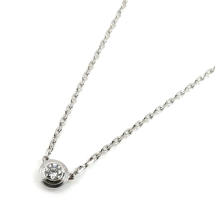 CARTIER カルティエ K18WG ホワイトゴールド ダムール XS ネックレス B7224515 ダイヤモンド 2.3g 38/41cm レディース【中古】【美品】