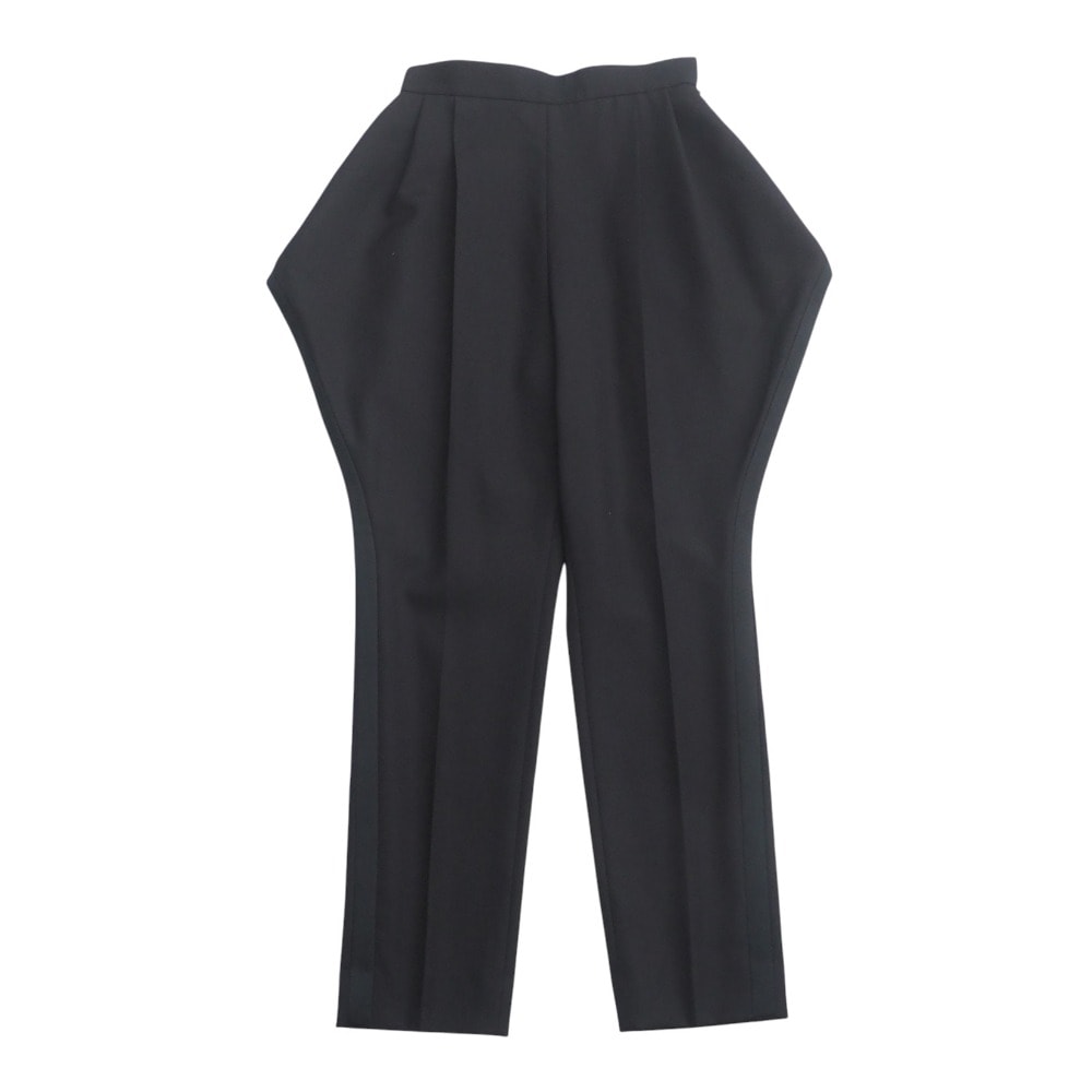 ■美品■CELINE セリーヌ パンツ サイズ36 エディ期 ズワーブパンツ タックパンツ センタープレス サイドライン イタリア製 ブランド古着【中古】20250508/RA4558