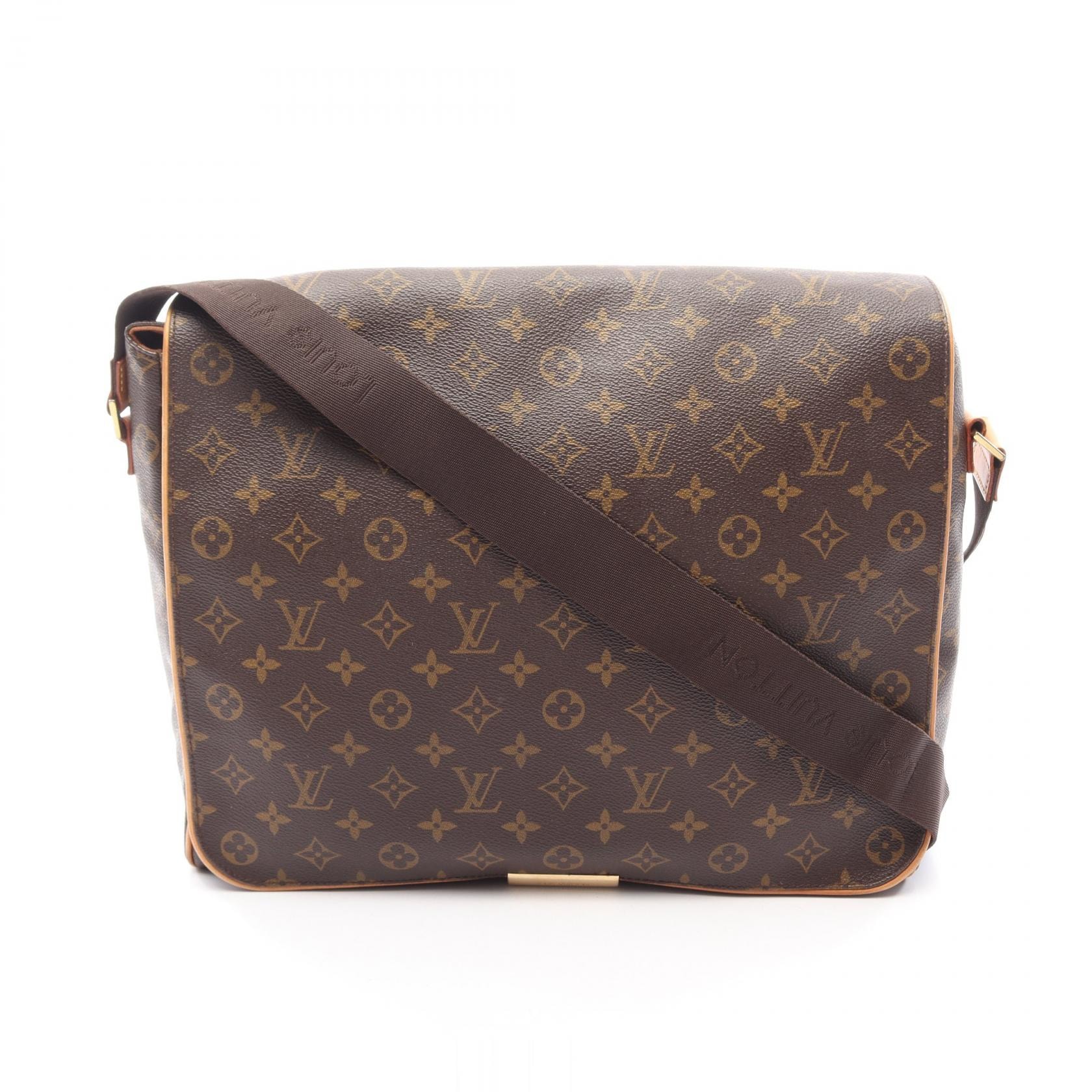 ルイ・ヴィトン LOUIS VUITTON アベス モノグラム ショルダーバッグ バッグ PVCコーティングキャンバス レザー メンズ レディース ブラウン系 M45257 【中古】