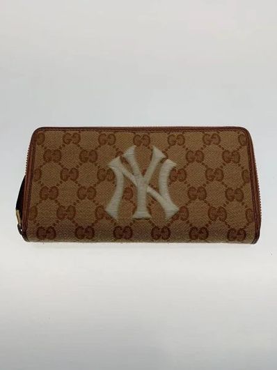 GUCCI x NY Yankees GG Canvas Zip Around Wallet