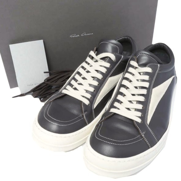 Rick Owens リックオウエンス イタリア製 VINTAGE SNEAKS ヴィンテージスニークス RU02F4897 LCOLVS 44(29cm) DARKDUST/MILK/MILK スニーカー シューズ g28072