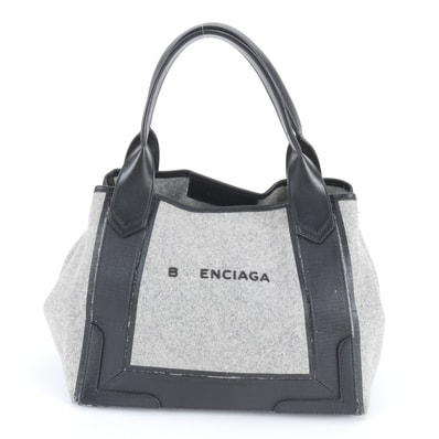 バレンシアガネイビー カバ339933 トート バッグ レザー