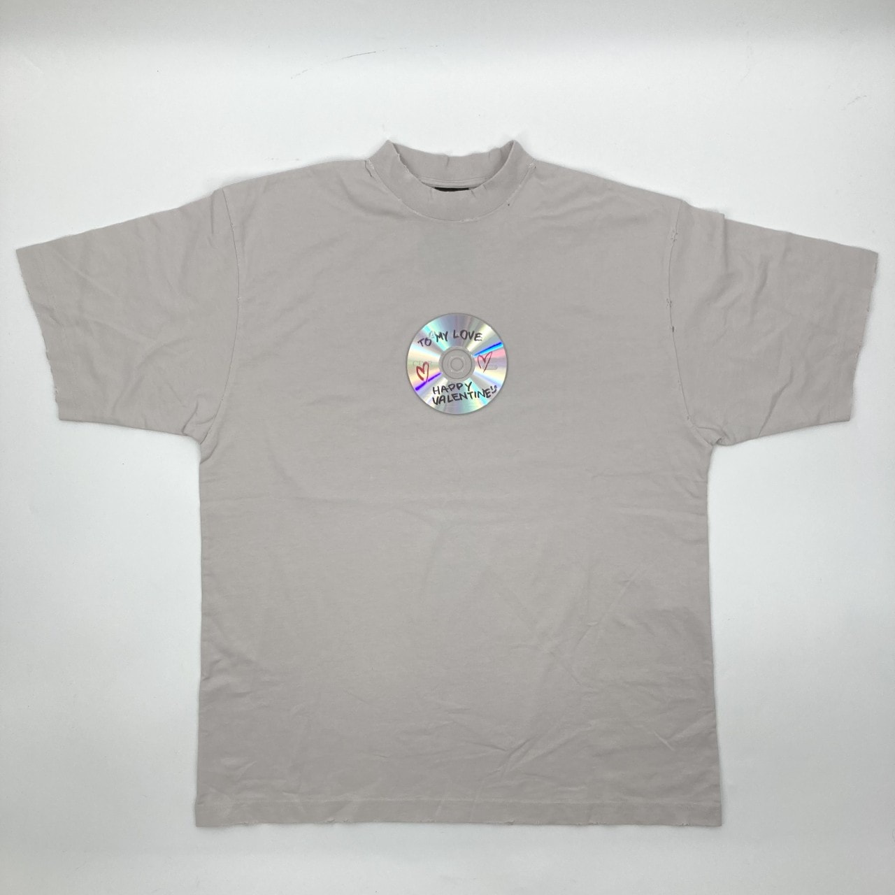 BALENCIAGA(バレンシアガ) バレンタイン CD 24SS M コットン 764235 半袖Tシャツ グレー