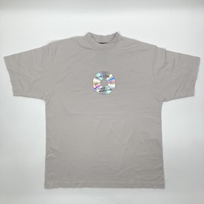 BALENCIAGA(バレンシアガ) バレンタイン CD 24SS M コットン 764235 半袖Tシャツ グレー