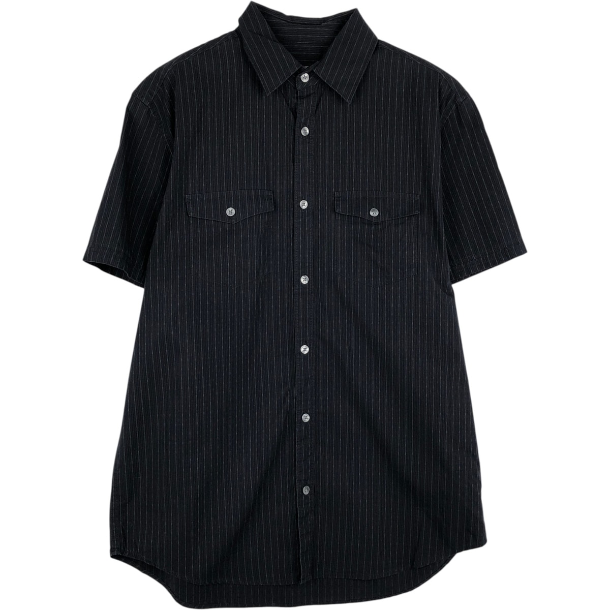 古着 90~00年代 カルバンクライン Calvin klein 半袖 コットン ストライプシャツ メンズS相当 ヴィンテージ/eaa641423