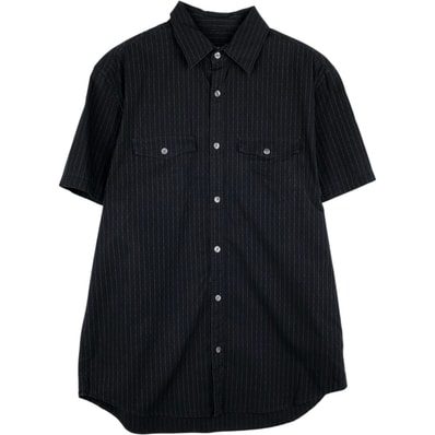 古着 90~00年代 カルバンクライン Calvin klein 半袖 コットン ストライプシャツ メンズS相当 ヴィンテージ/eaa641423