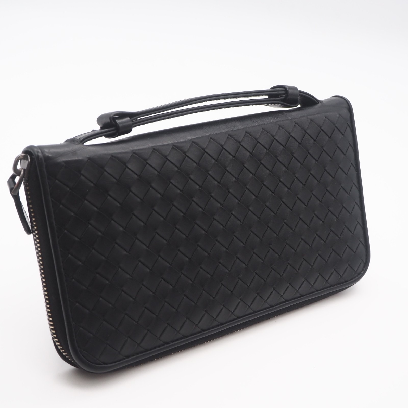 BOTTEGA VENETA イントラチャート オーガナイザーブラックレザー C (やや傷や汚れあり)】BOTTEGAVENETA ボッテガヴェネタ イントレ