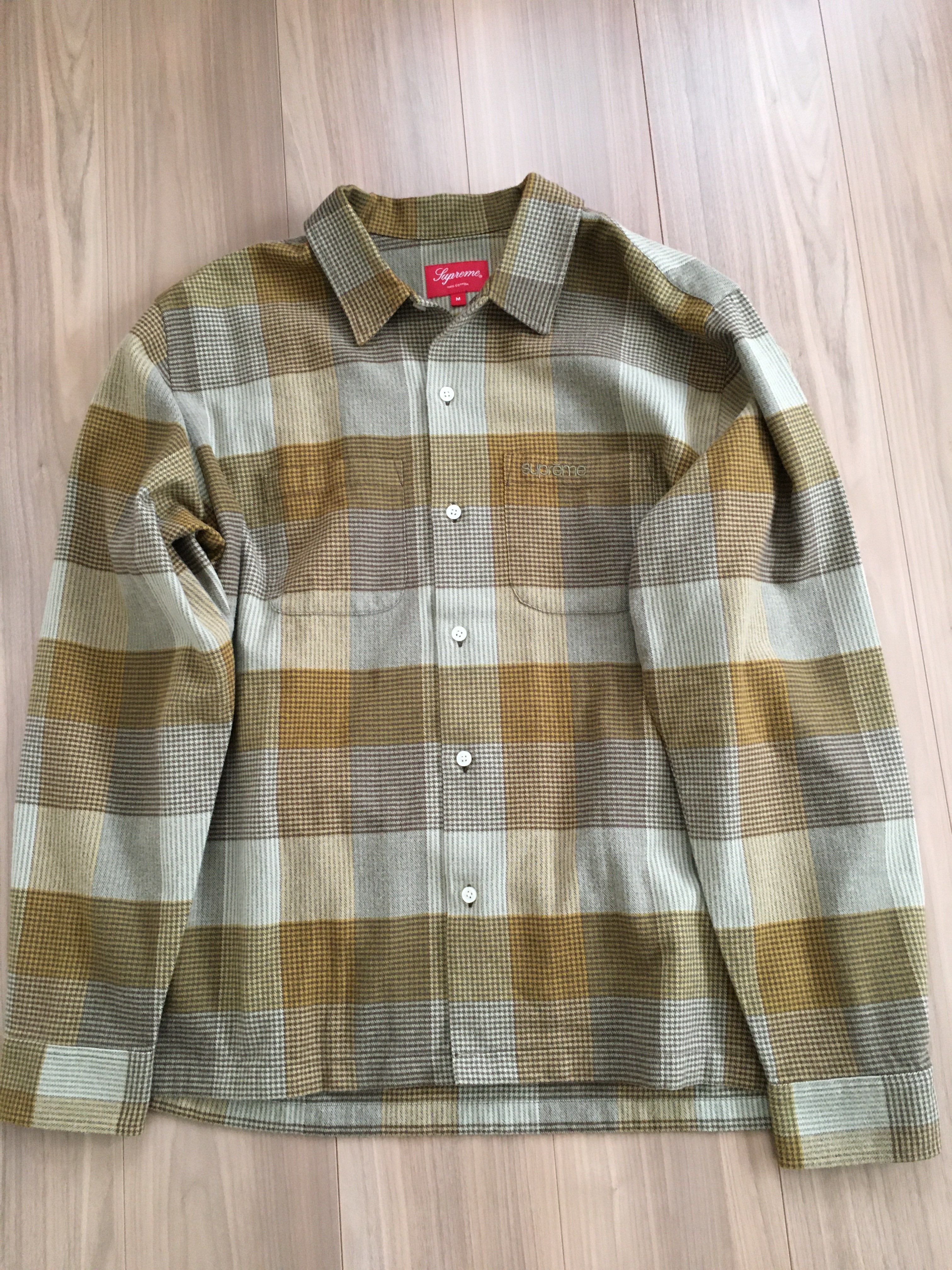 Supreme Plaid Flannel Shirt "Olive" (21FW)