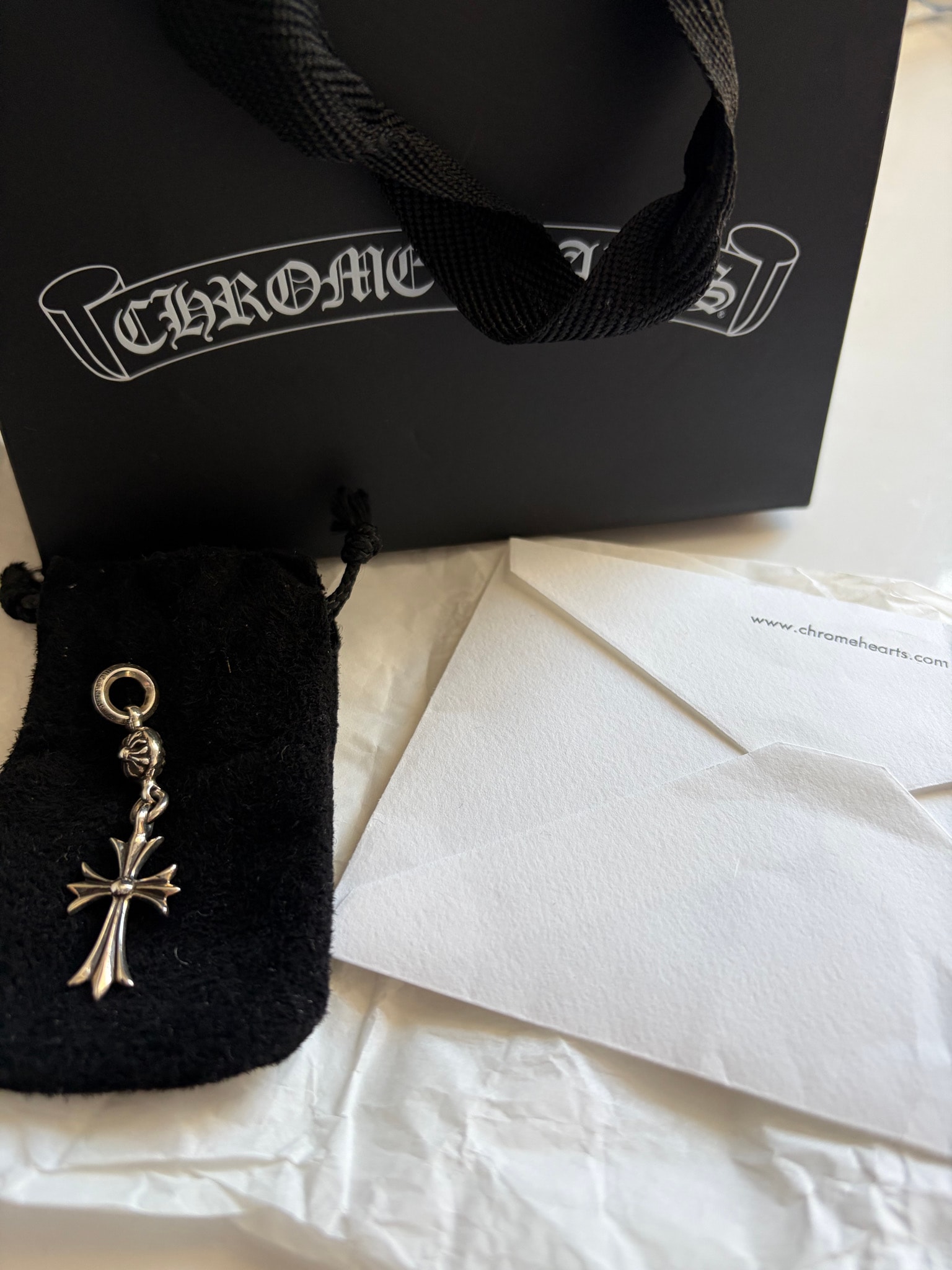 Chrome Hearts 1 Ball Tiny CH Cross Charm "Silver"