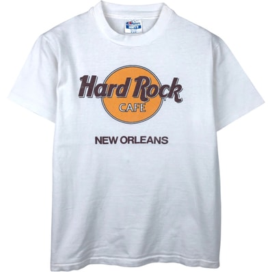 古着 80年代 ヘインズ Hanes BEEFY-T 青タグ HARD ROCK CAFE ハードロックカフェ アドバタイジングTシャツ USA製 メンズM相当 ヴィンテージ/eaa654029