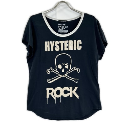ヒステリックグラマー 05221CT03 ブラック SB HYS ROCK Tシャツ F