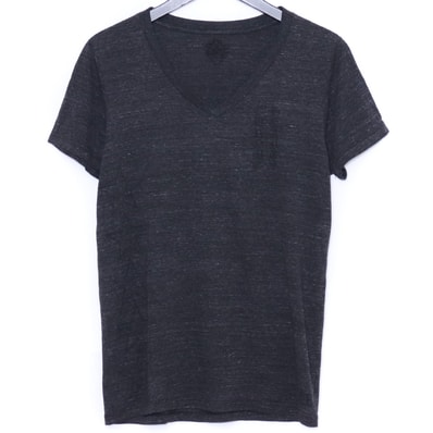 Chrome Hearts Logo Print V Neck T-Shirt "Dark Gray"