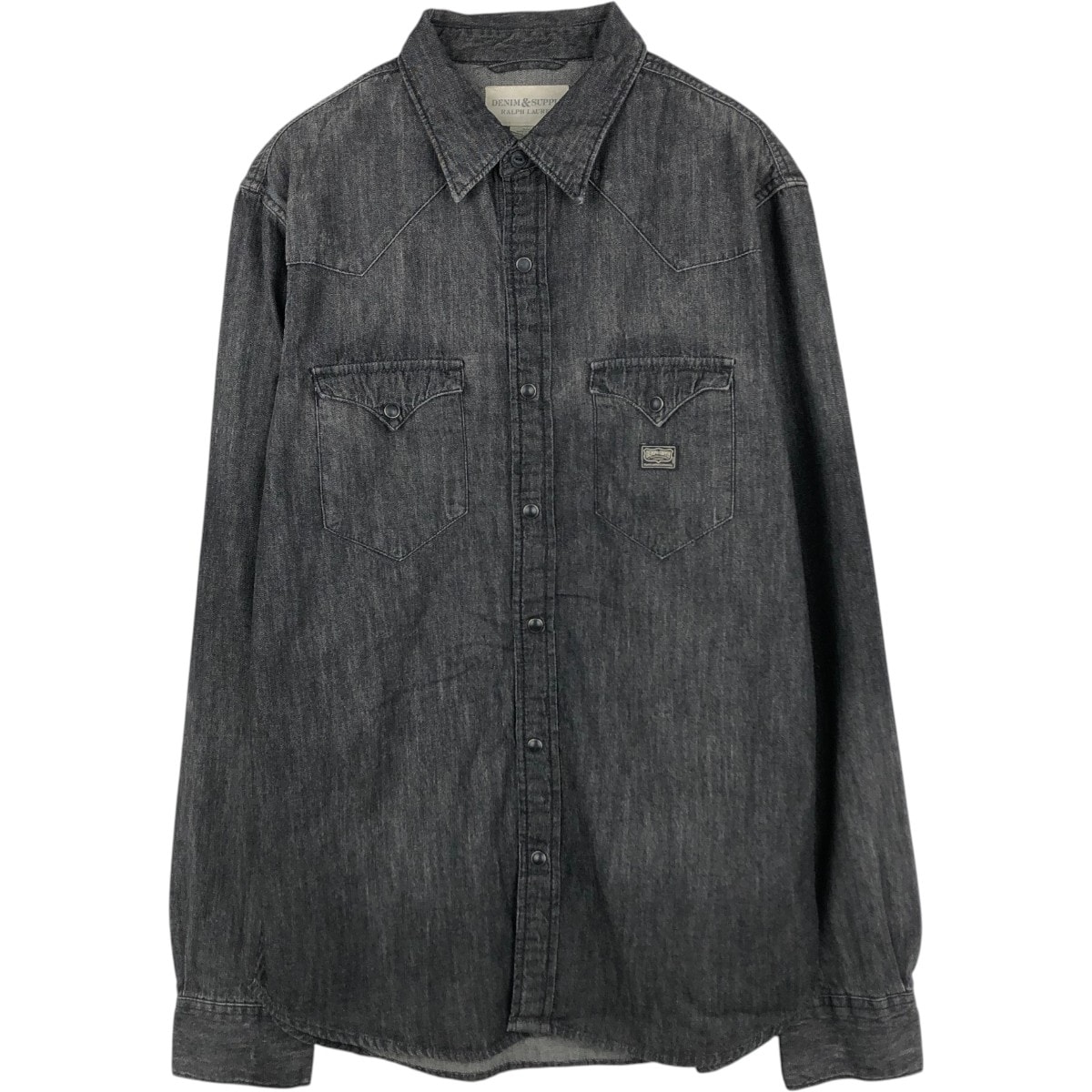古着 ラルフローレン Ralph Lauren DENIM&SUPPLY デニム&サプライ 長袖 デニムウエスタンシャツ メンズM相当/eaa676830