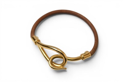 エルメス バングル/ブレスレット HERMES ジャンボブレス チョーカー ブラウン ゴールド金具【中古】