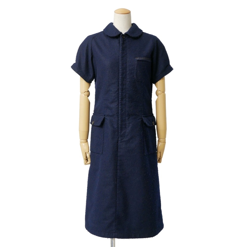 ■美品■COMME des GARCONS COMME des GARCONS コムデギャルソン コムデギャルソン コムコム ワンピース サイズSS AD2007 縮絨 半袖 ブランド古着【中古】20260723/RB0218