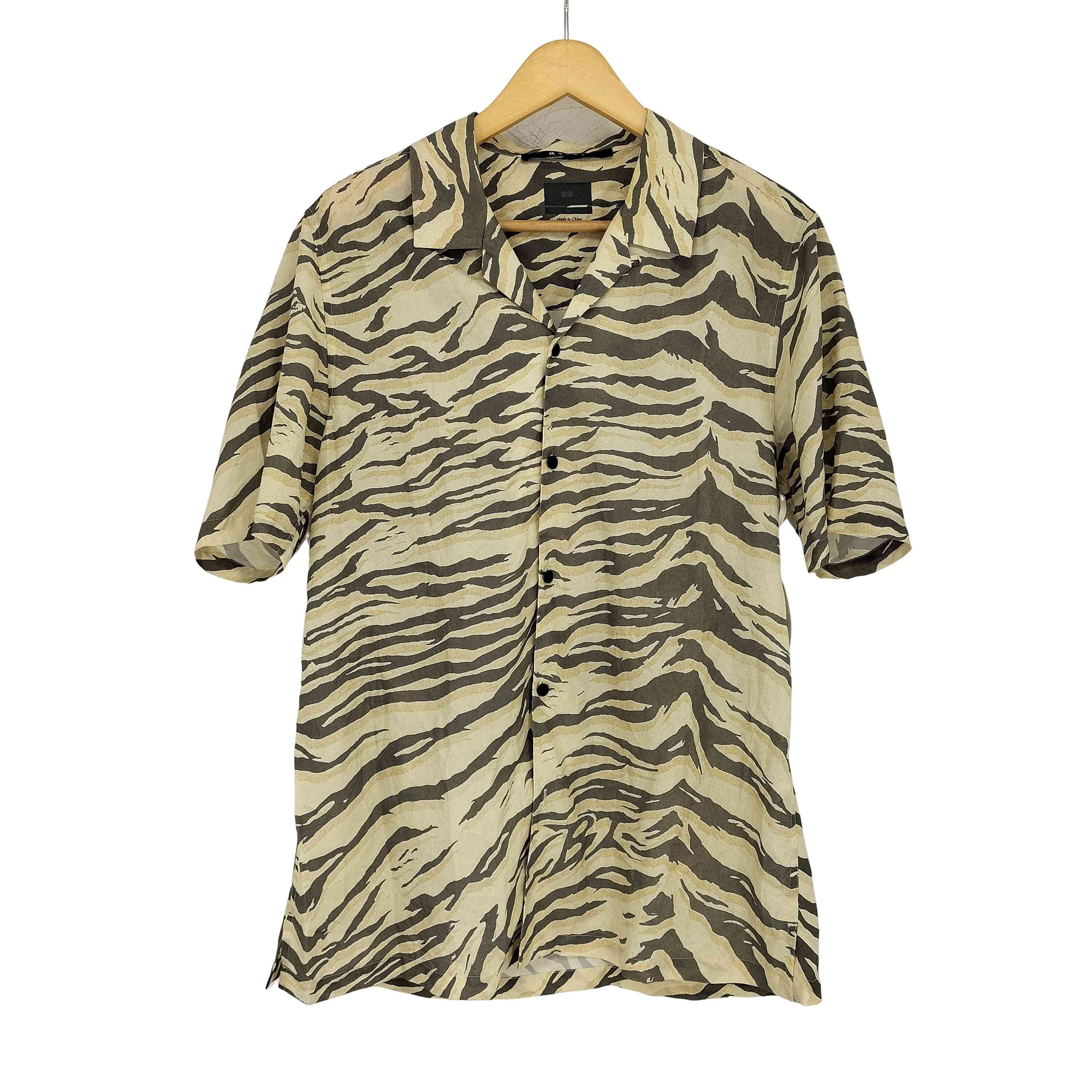 カモ柄 オープンカラーシャツ【1138303002397】