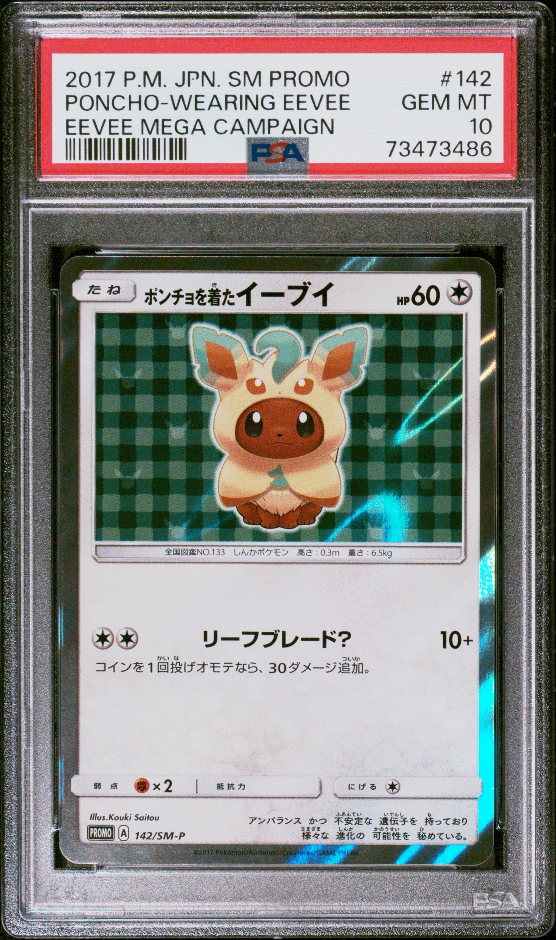 ポンチョを着たイーブイ: プロモ[SM-P 142](プロモーションカード「SM-P」)