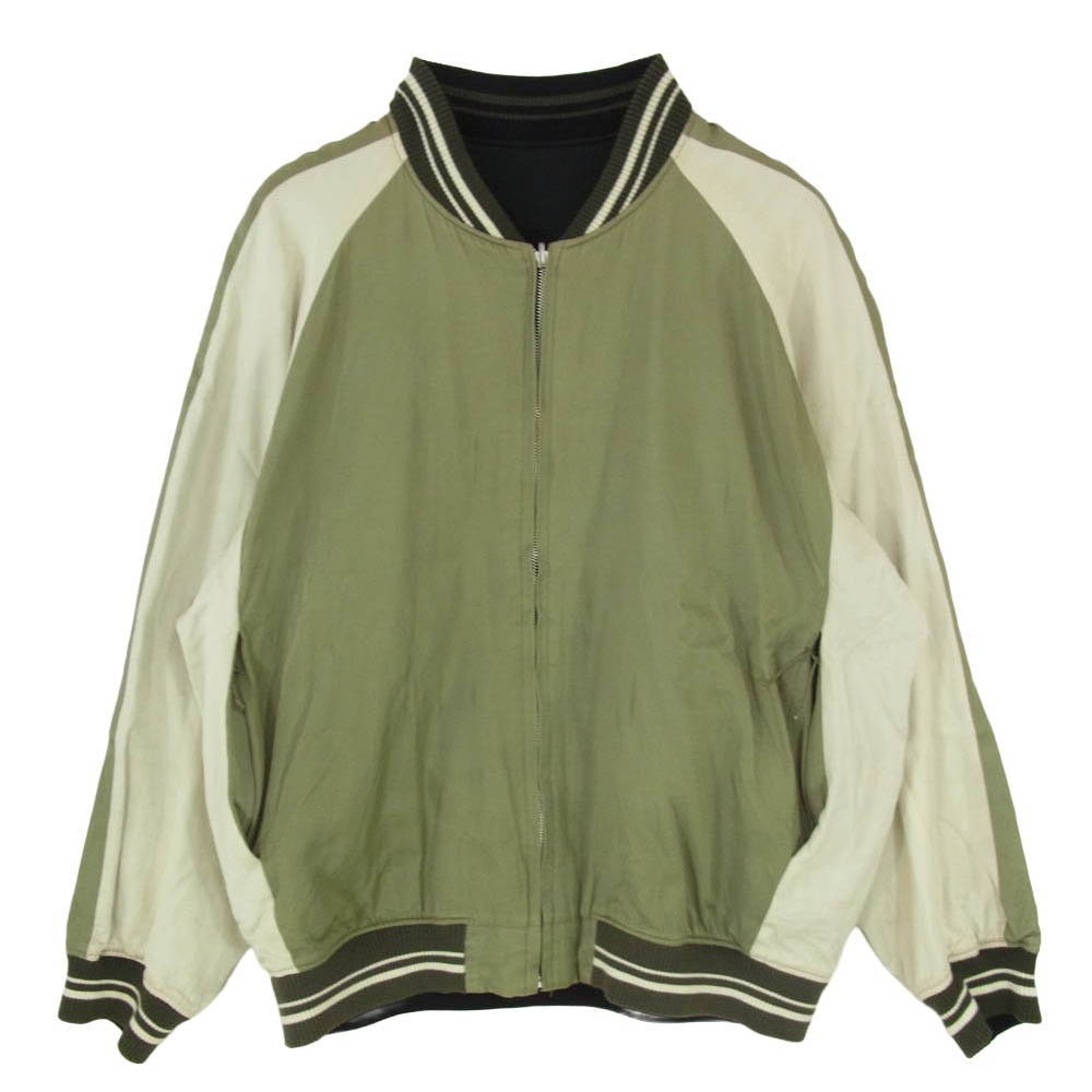 LAD MUSICIAN ラッドミュージシャン 16AW 2216-355 リバーシブル スカジャン ブルゾン ジャケット カーキ系 46【中古】