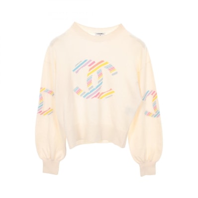シャネル CHANEL ココマーク ニット 衣料品 トップス カシミヤ レディース ホワイト系 / マルチカラー P60510K46043 【中古】