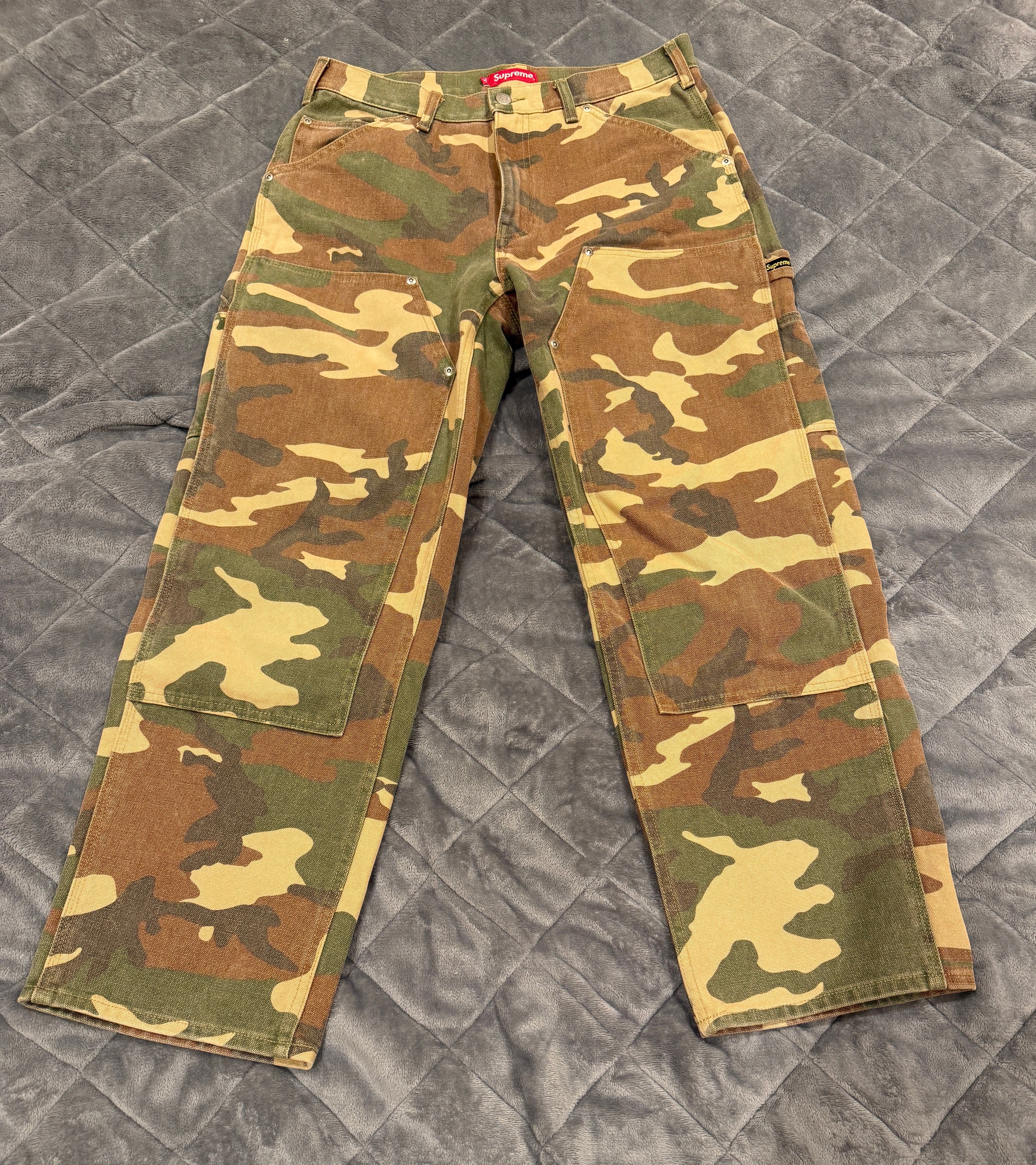 Supreme Double Knee Painter Pant "Woodland Camo" (23SS)