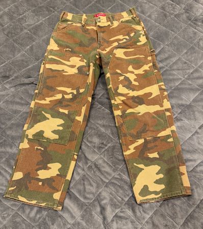 Supreme Double Knee Painter Pant "Woodland Camo" (23SS)