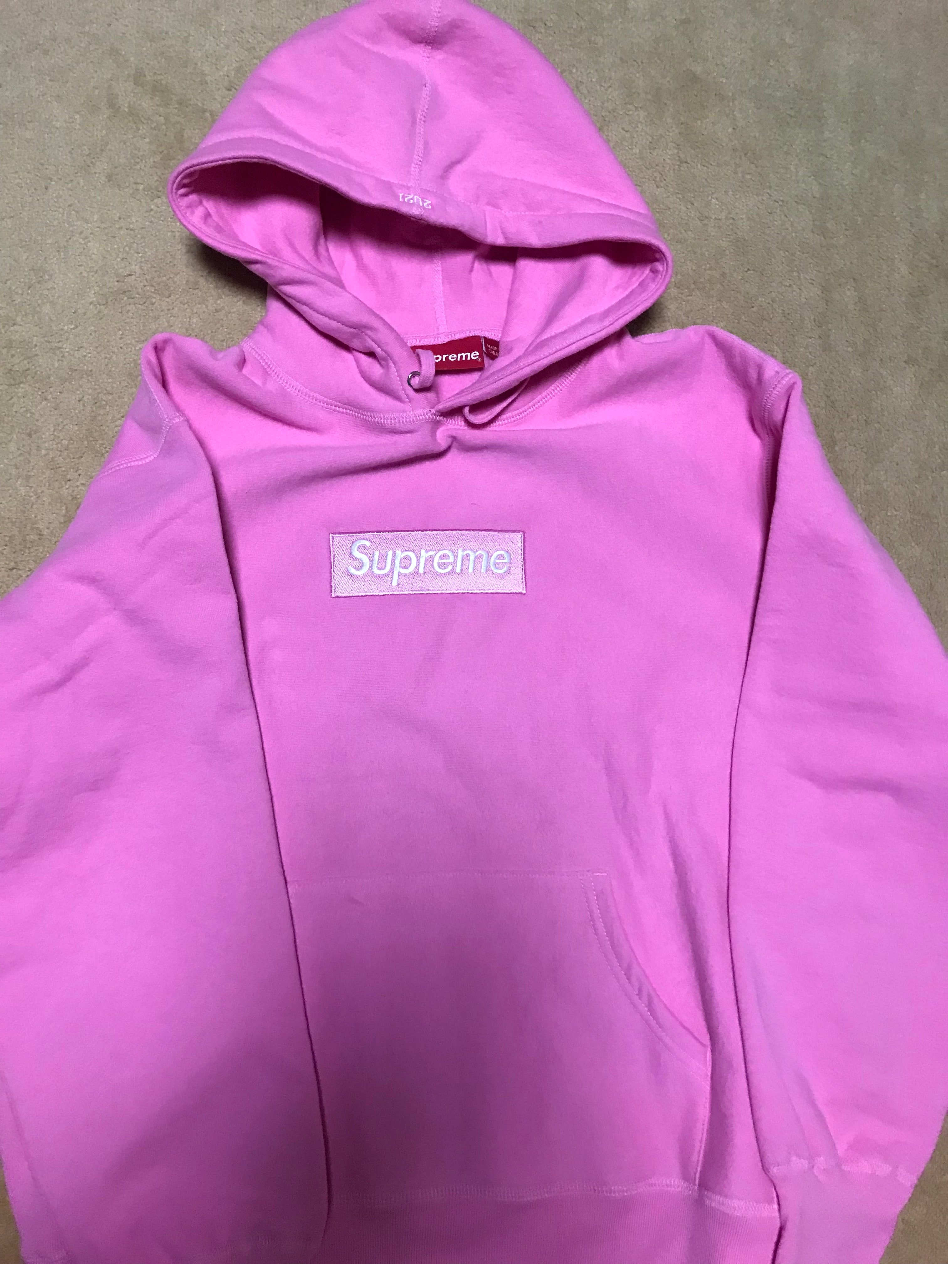 Supreme Box Logo Hooded Sweatshirt "Pink" (21FW)