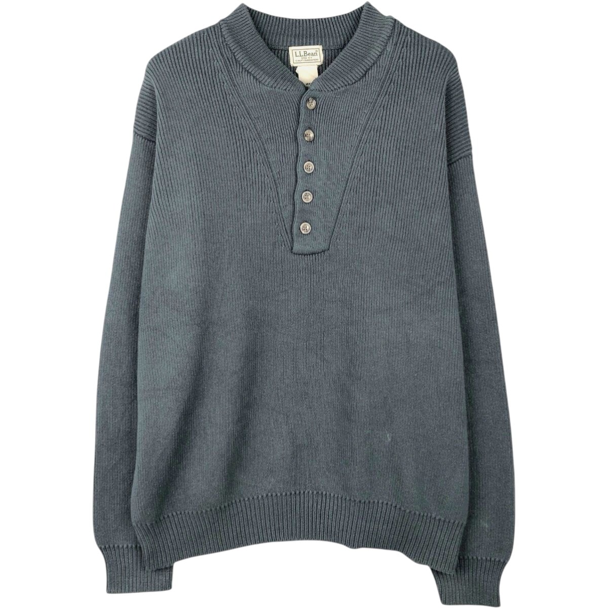 古着 90~00年代 エルエルビーン L.L.Bean コットンニットセーター ヘンリーネック リブ編み メンズXL相当 ヴィンテージ/eaa670153
