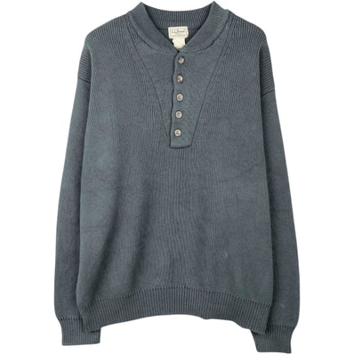 古着 90~00年代 エルエルビーン L.L.Bean コットンニットセーター ヘンリーネック リブ編み メンズXL相当 ヴィンテージ/eaa670153