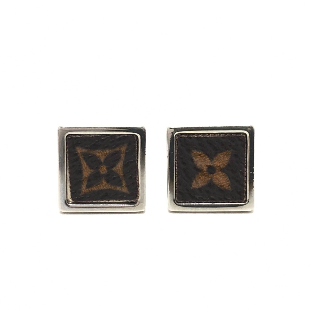 ルイヴィトン LOUIS VUITTON カフリンクス・モノグラムスクエア M00043 モノグラム ケース付き カフス カフス メタル ブラウン