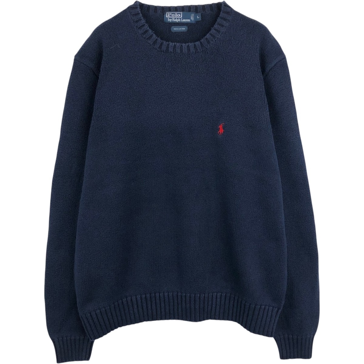 古着 ラルフローレン Ralph Lauren POLO by Ralph Lauren コットンニットセーター メンズL相当/eaa682369