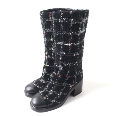 美品 シャネル ブーツ ブラック レディース 35.5
