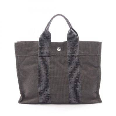 エルメス HERMES エールラインPM トートバッグ バッグ ナイロンキャンバス レディース グレー系 【中古】