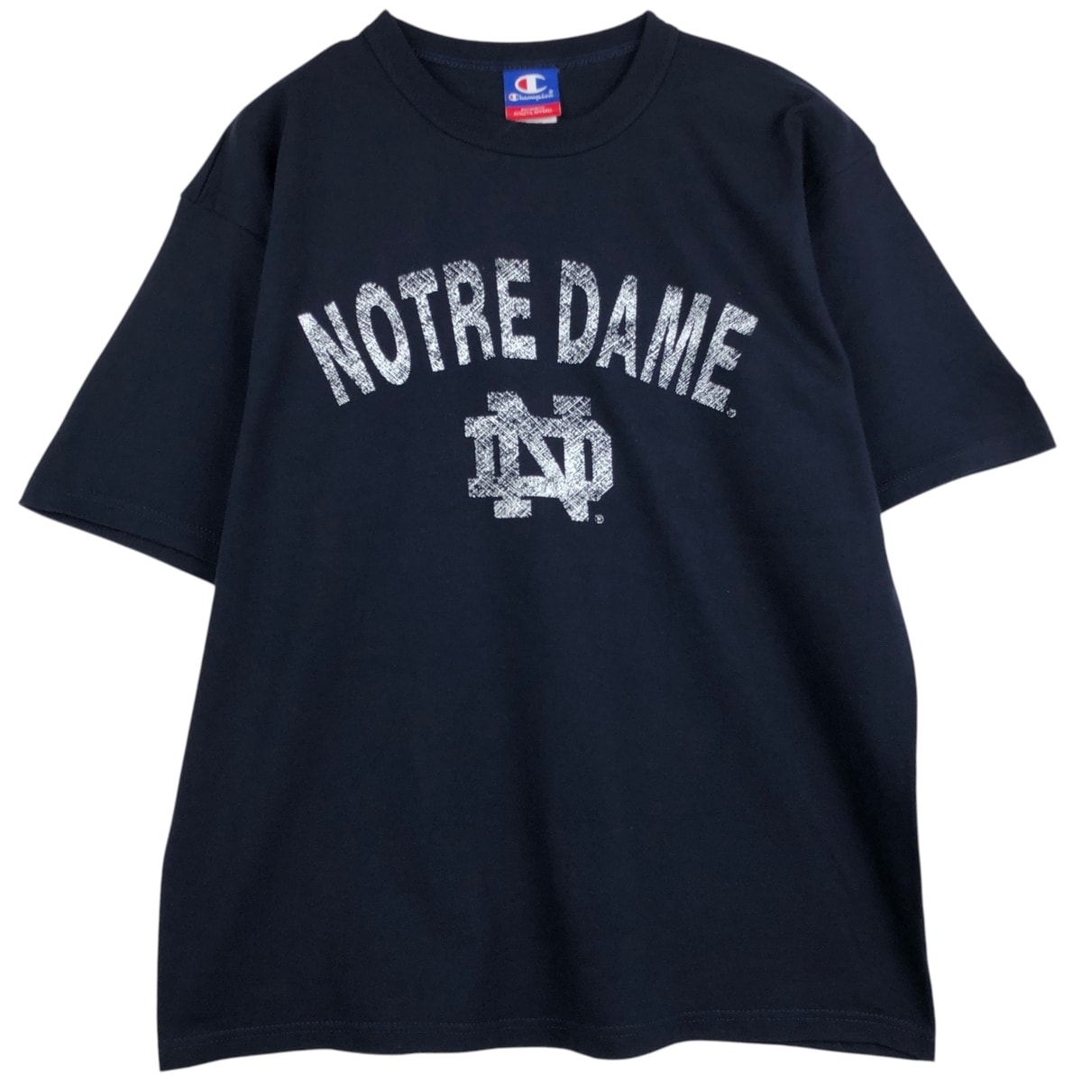 古着 チャンピオン Champion AUTHENTIC ATHLETIC APPAREL NOTRE DAME ノートルダム大学 カレッジTシャツ メンズL相当/eaa649702