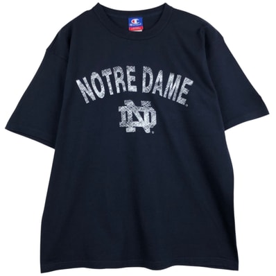 古着 チャンピオン Champion AUTHENTIC ATHLETIC APPAREL NOTRE DAME ノートルダム大学 カレッジTシャツ メンズL相当/eaa649702