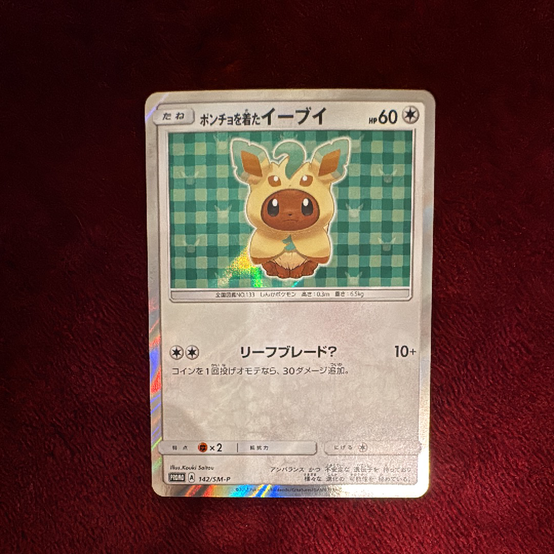 ポンチョを着たイーブイ: プロモ[SM-P 142](プロモーションカード「SM-P」)