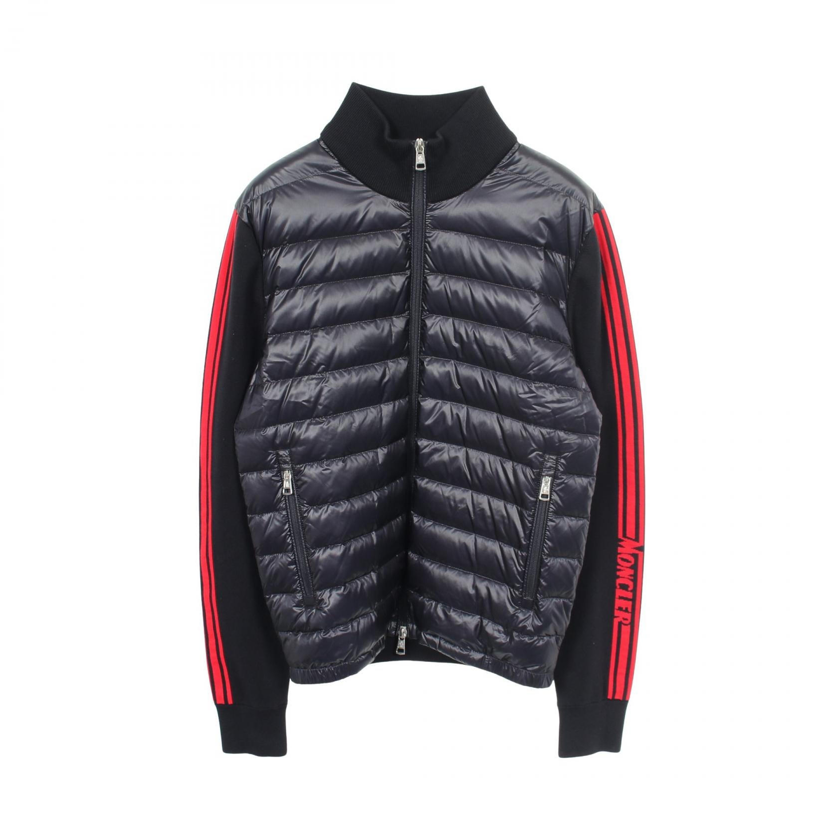 モンクレール MONCLER ダウンジャケット 衣料品 アウター ナイロン コットン メンズ ネイビー系 / レッド系 9B50000 【中古】