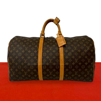 LOUIS VUITTON ルイヴィトン キーポル 55 モノグラム レザー PVC ボストンバッグ ブラウン
51943