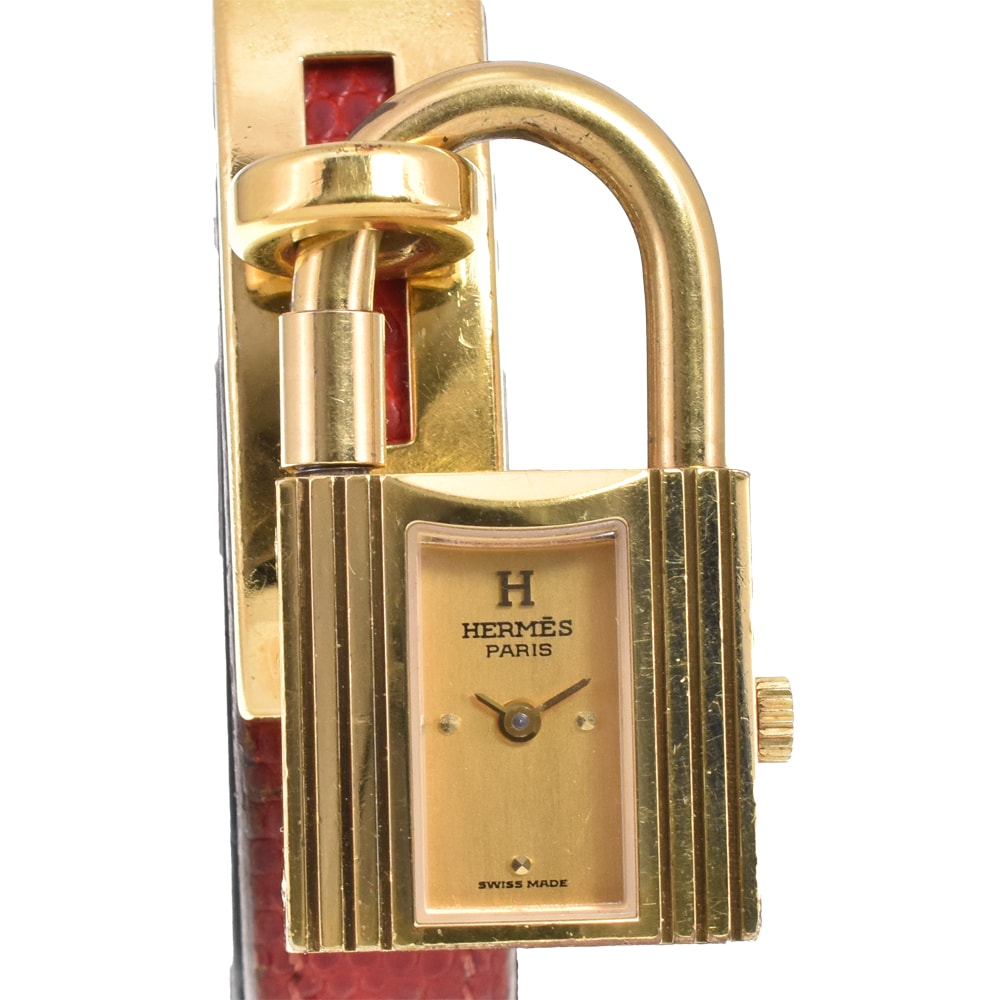 エルメス HERMES ケリーウォッチ GP/レザー クォーツ レディース 保証書付き N#145818