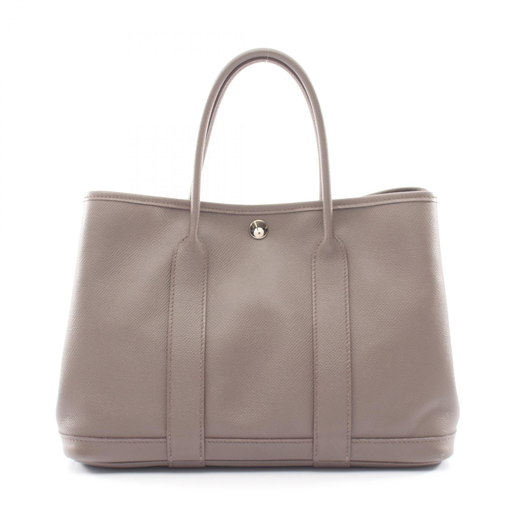 エルメス HERMES ガーデンパーティTPM トートバッグ バッグ レザー カーフ(牛革) ヴォーエプソン ヴォーエプソン エタン A刻印(2017年製造) レディース ベージュ系 【中古】