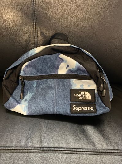 Supreme x The North Face Bleached Denim Print Roo II "Indigo"