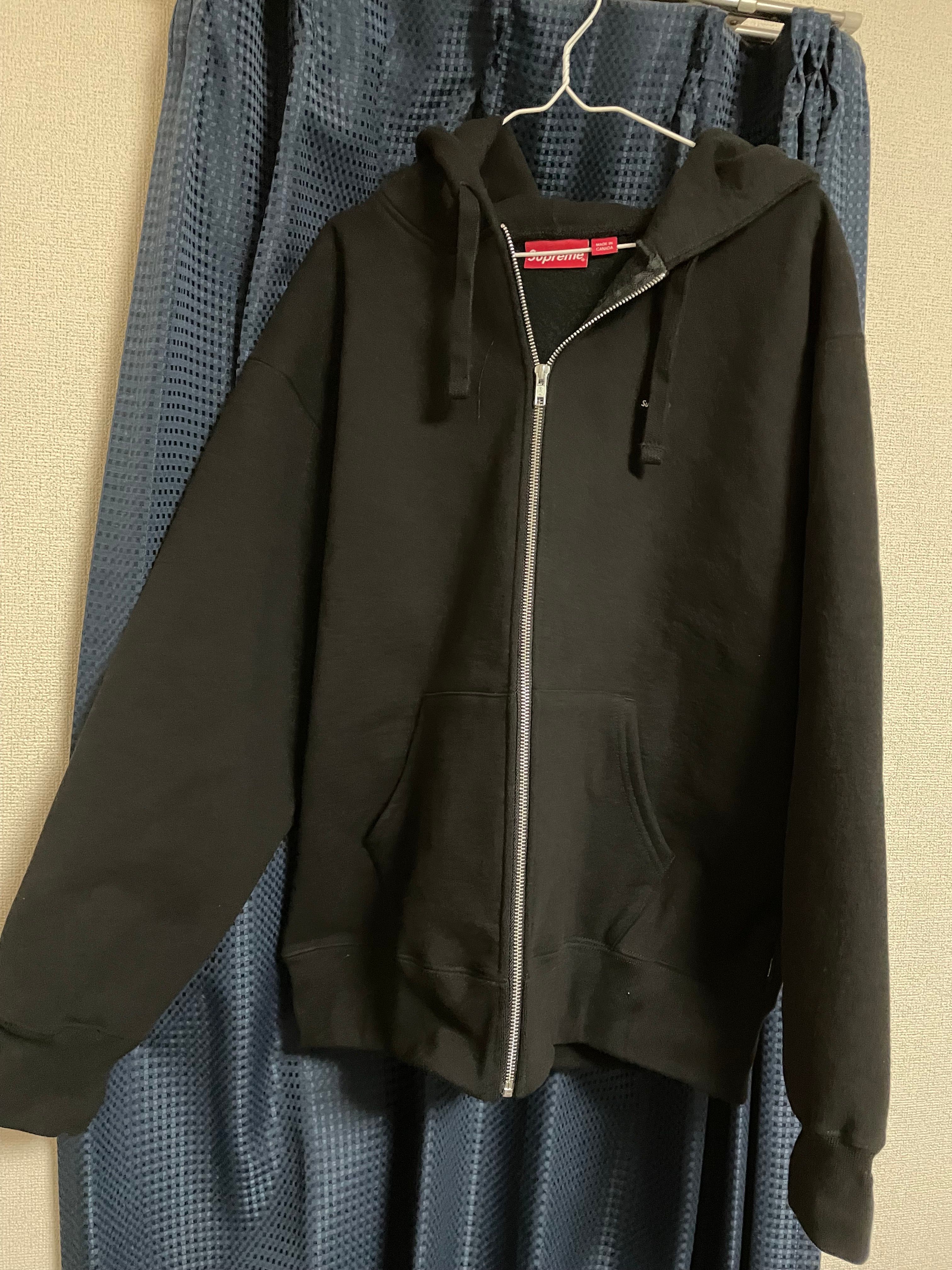 Supreme Small Box Drawcord Zip Up Hooded Sweatshirt "Black"
